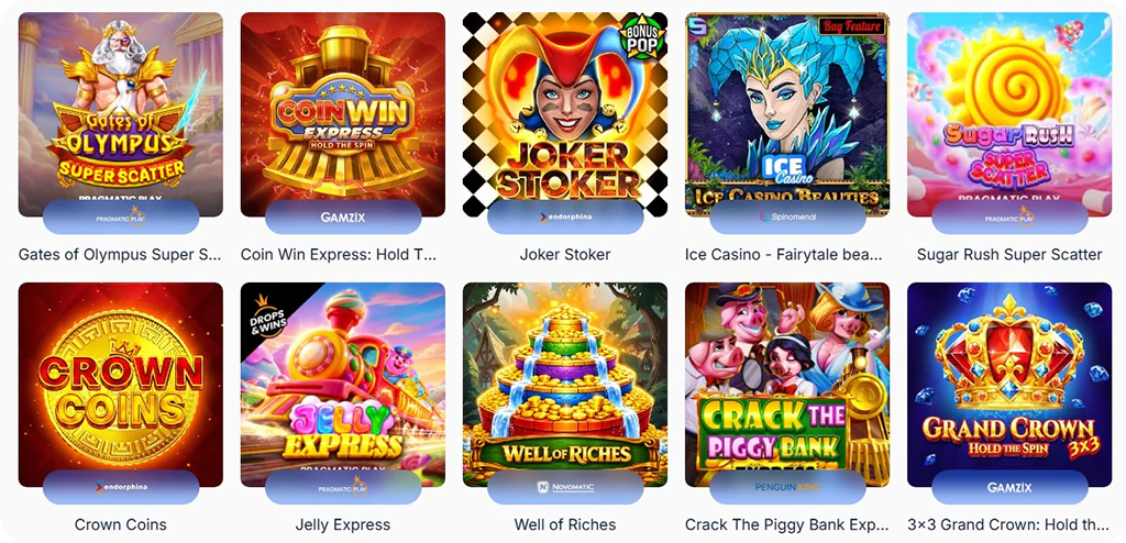 Top slots in Ice Casino