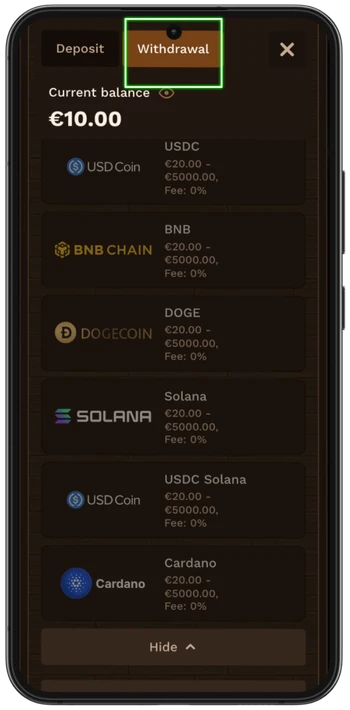 AllSlots identity check screen